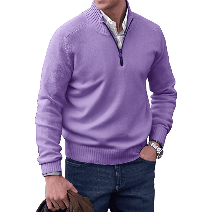 Marvin™ Cashmere Quarter Zip Sweater